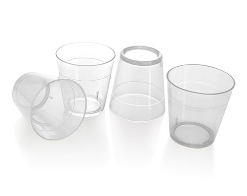 BarConic Clear Plastic Shot Glass - 1.5oz - CASE OF 48 / 24 PACKS