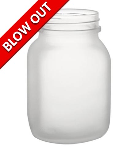 BarConic Frosted Mason Jar - No Handle - 20 oz - CASE OF 36