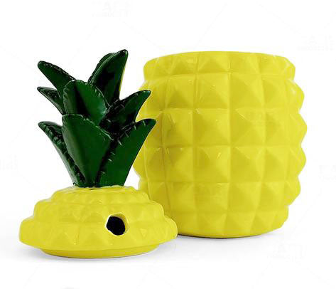 BarConic Drinkware - Ceramic Pineapple with Lid - 20 oz - CASE OF 24