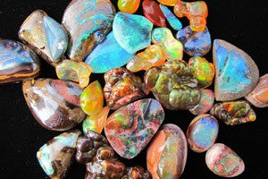 Mexican and Australian opals