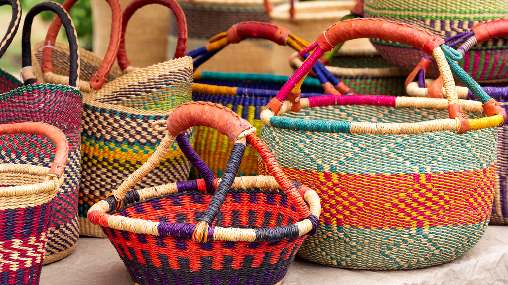 Handwoven baskets
