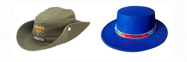 African Safari Hat and Beaded Fedora Hat-Mawu