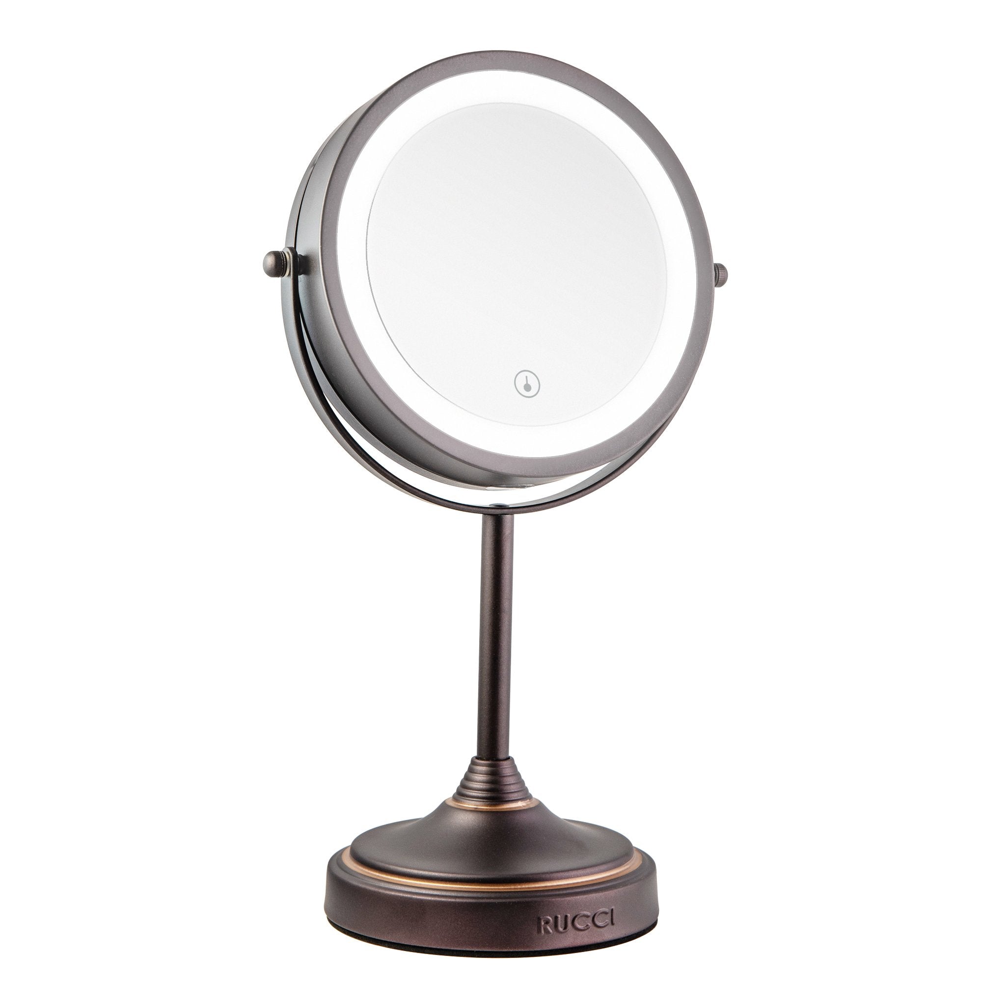 oil rubbed bronze lighted magnifying mirror