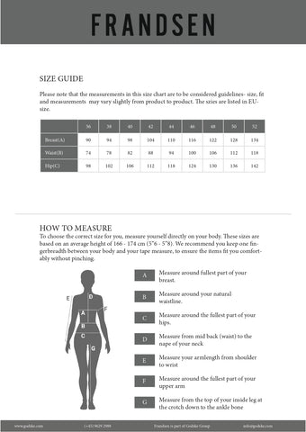 Frandsen Size Guide