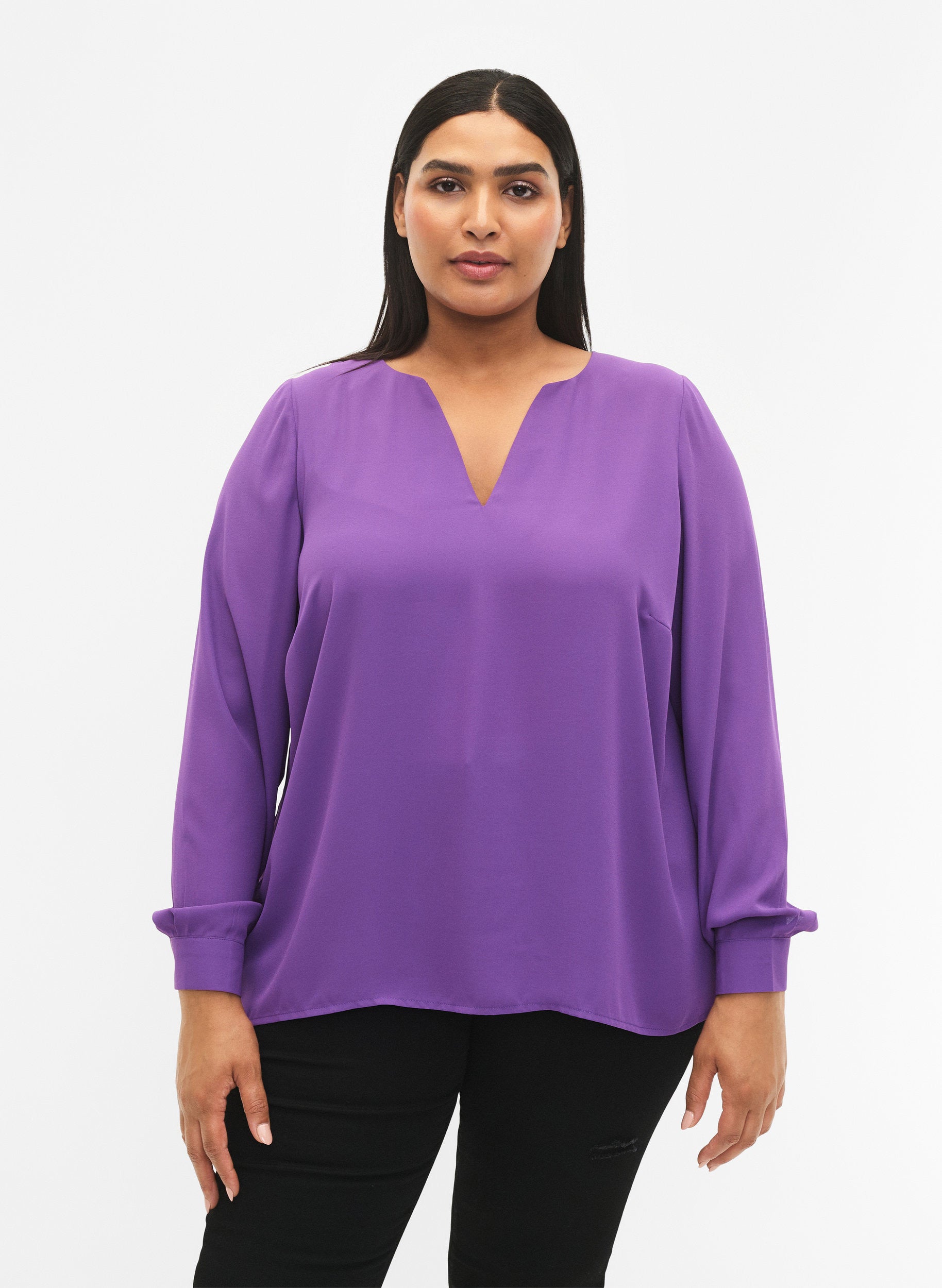 Zizzi Stephanie Blouse in Purple | Wardrobe Plus | Reviews on Judge.me