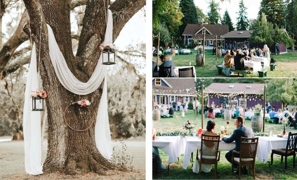 boho backyard wedding