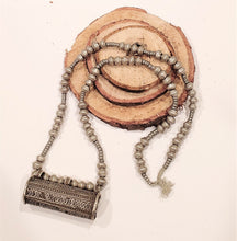 Load image into Gallery viewer, Old Ethiopian Telsum Silver amulet Beads Necklace,Ethiopian necklace,Hand Crafted, Ethiopian Telsum,african Silver, ethiopian jewelry
