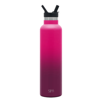 Simple Modern - Ascent Water Bottle with Straw Lid - 24 oz - Red Maui