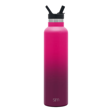 Simple Modern 24oz Ascent Water Bottle With Straw Lid - Stainless