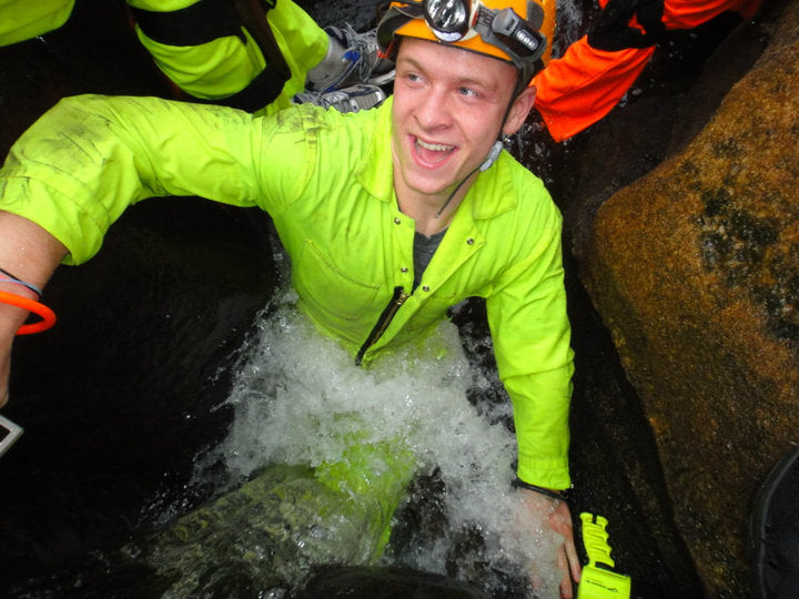 Curtis at the caves