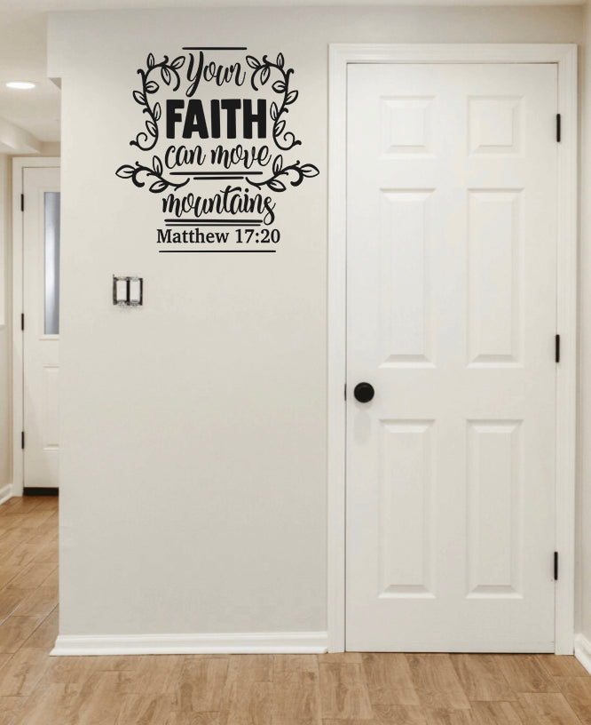 Faith Can Move Mountains 3 Bible Scripture Sticker