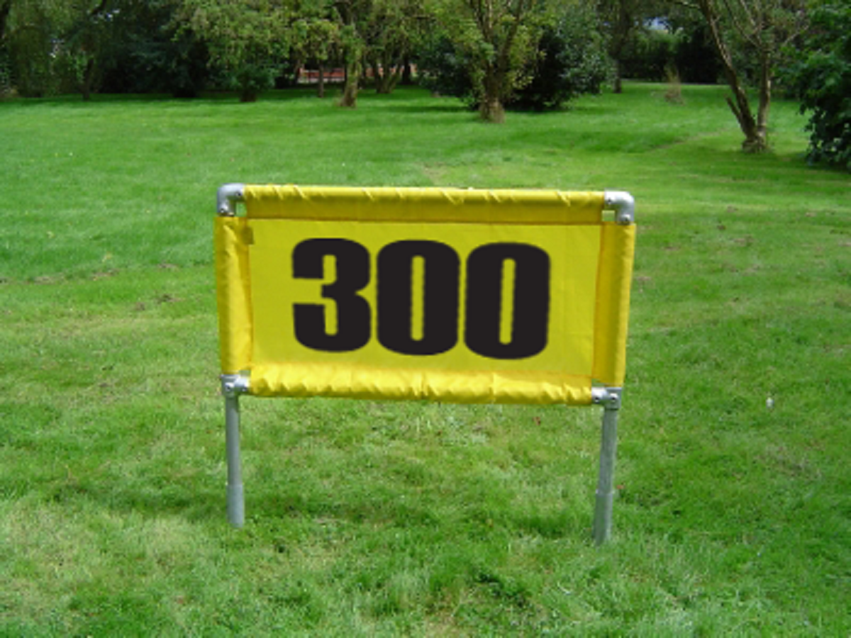 300 yard sign
