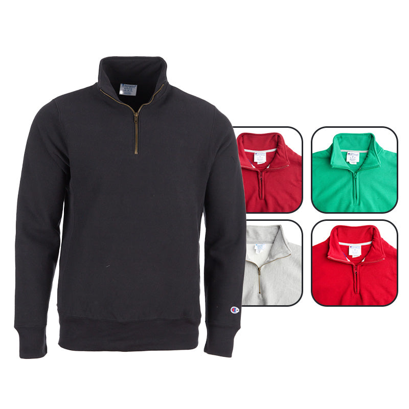 Image of Champion Men's Surprise Mock Neck Quarter Zip Sweatshirt