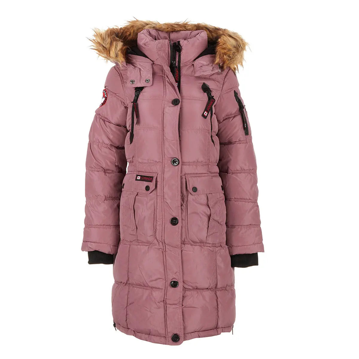 Image of Canada Weather Gear Women's Long Puffer with Faux Fur and Sherpa Lined Hood