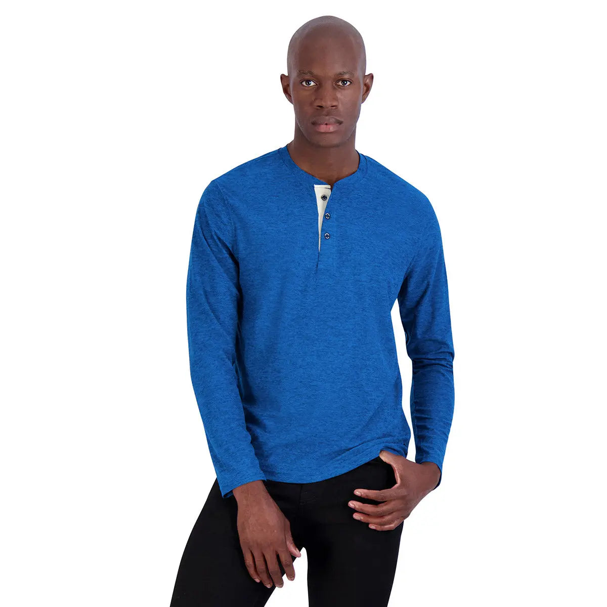 Image of Canada Weather Gear Men's Long Sleeve Two Tone Supreme Soft Henley