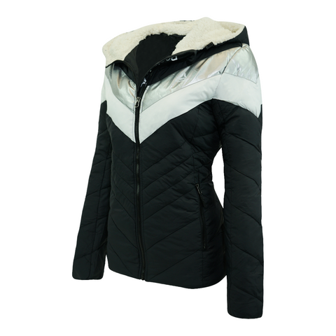 reebok jacket womens silver