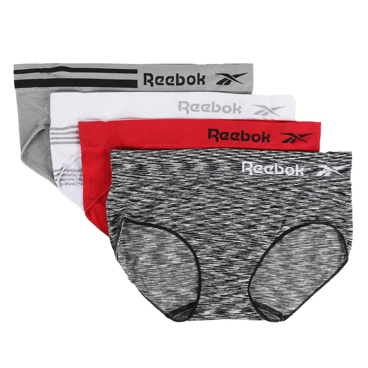 Image of Reebok Women's Panties 4-Pack Seamless Hipsters