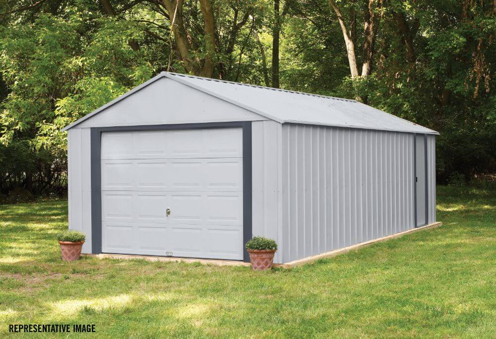 Arrow Sheds Murryhill 12 X 31 Metal Shed Prefab Garage Kit Sku B Yard Patio Works