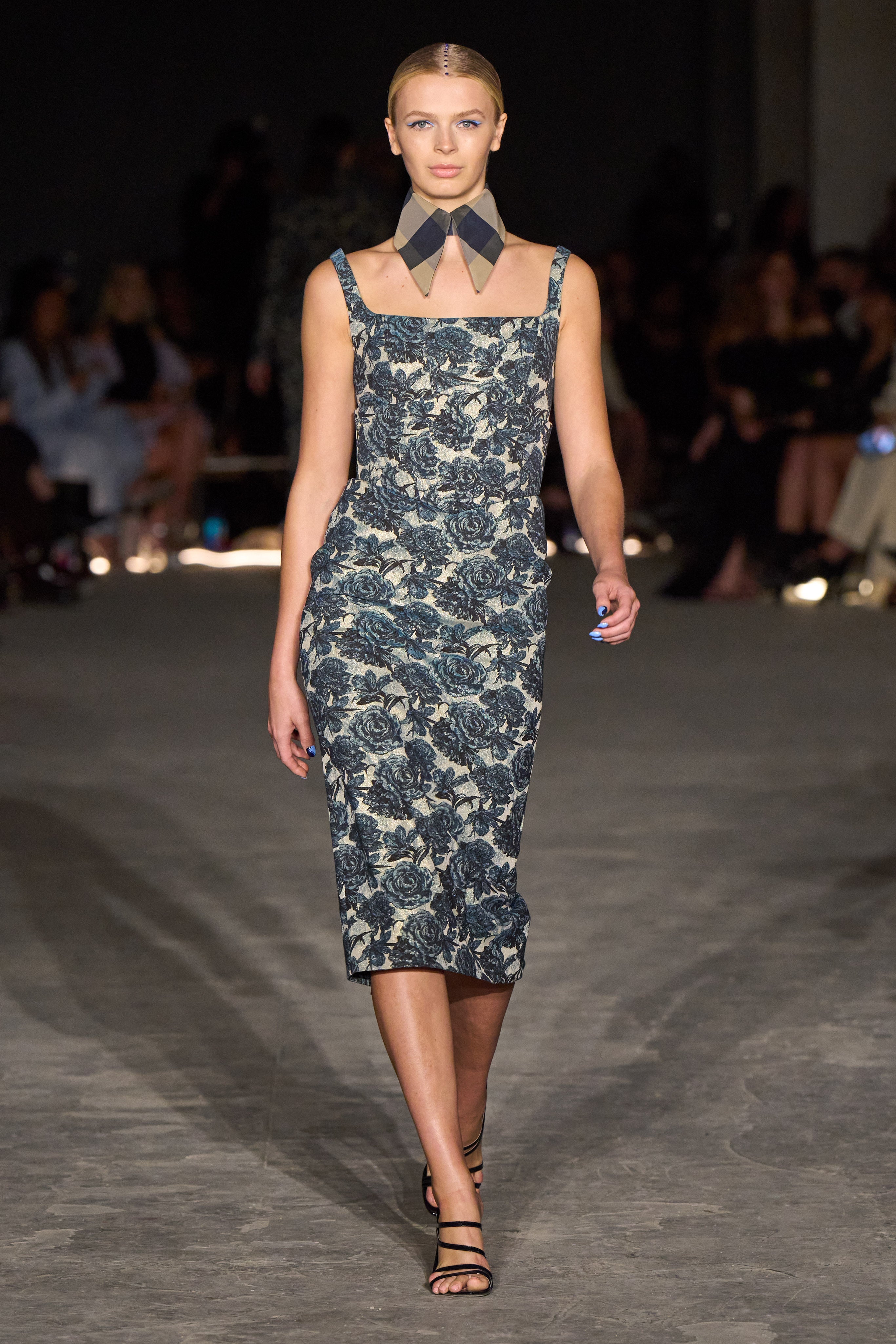 Victorian Blue Floral Corset Dress | Christian Siriano