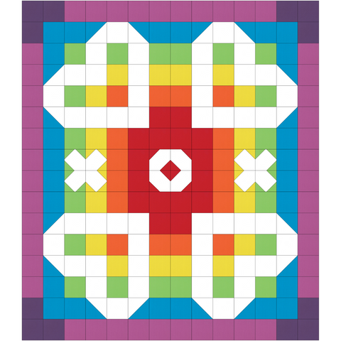 Craftapalooza Designs Loventwined Quilt - 56x64 Throw Size - Over the Rainbow