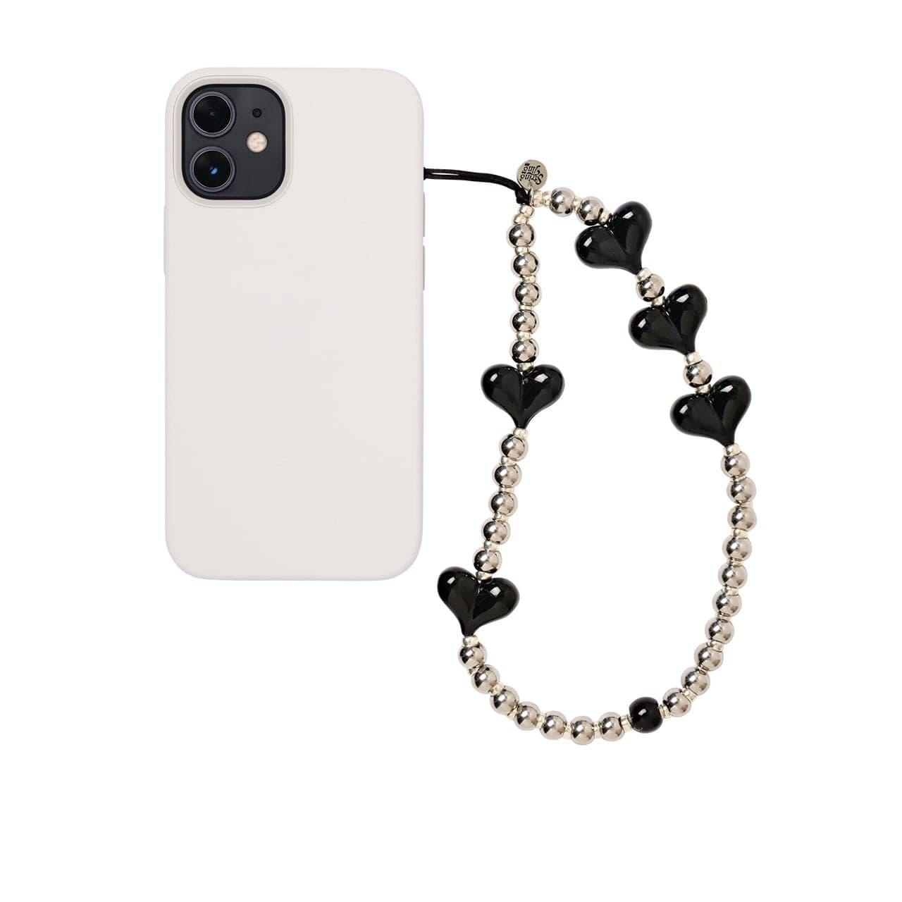 Brown Suede Jade Love Heart Wristlet Phone Strap – String Ting London