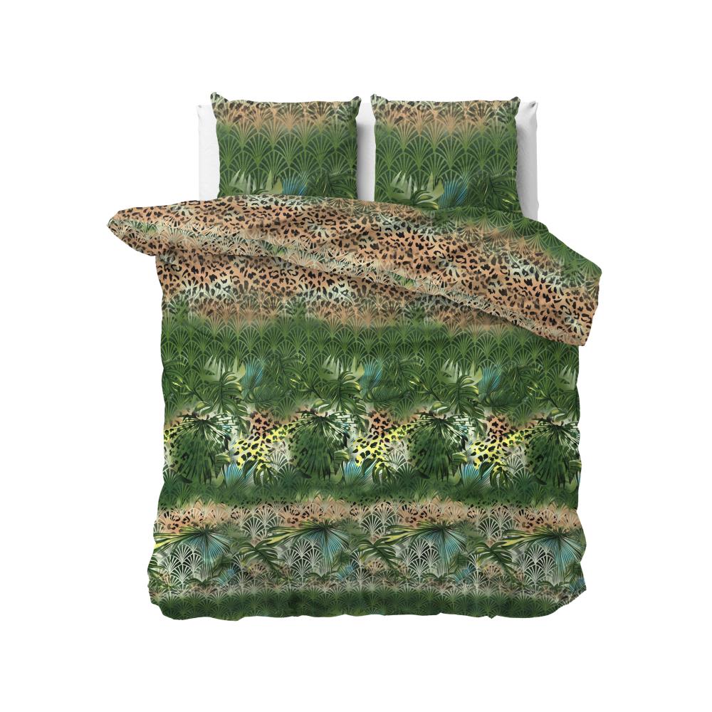 Sleeptime - Trendy Jungle Dekbedovertrek Katoen - Groen - 140 x 220