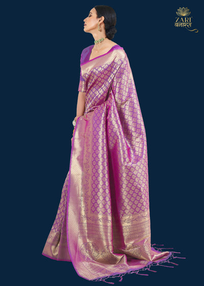 Royal Purple Colour Soft Silk Saree With Blouse – Sareewave