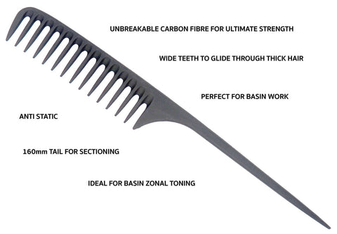 Lorna Evans BIGtail Carbon Fibre Comb | Contact Phoenix Nationale