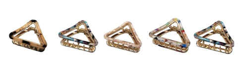 PP Marbled Trigon Metal Clip 5 Colours | Phoenix Nationale