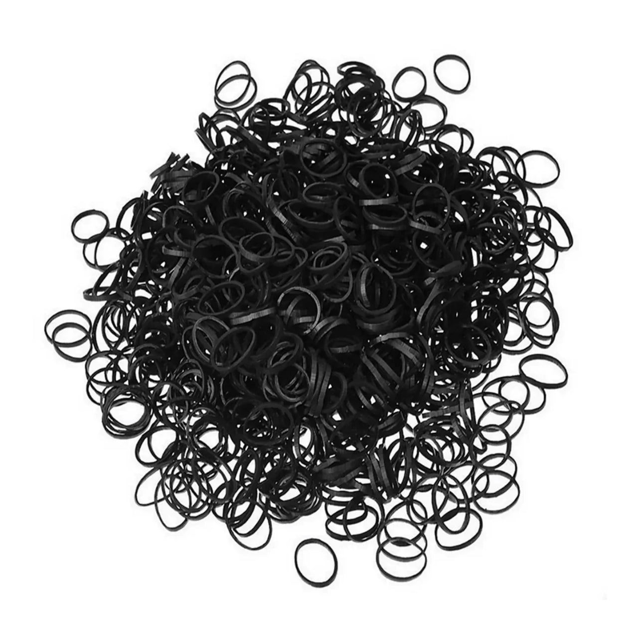 PP No Snag Black Hair Ties | Elastics - 200pc Pack 2cm Diameter - Blac ...
