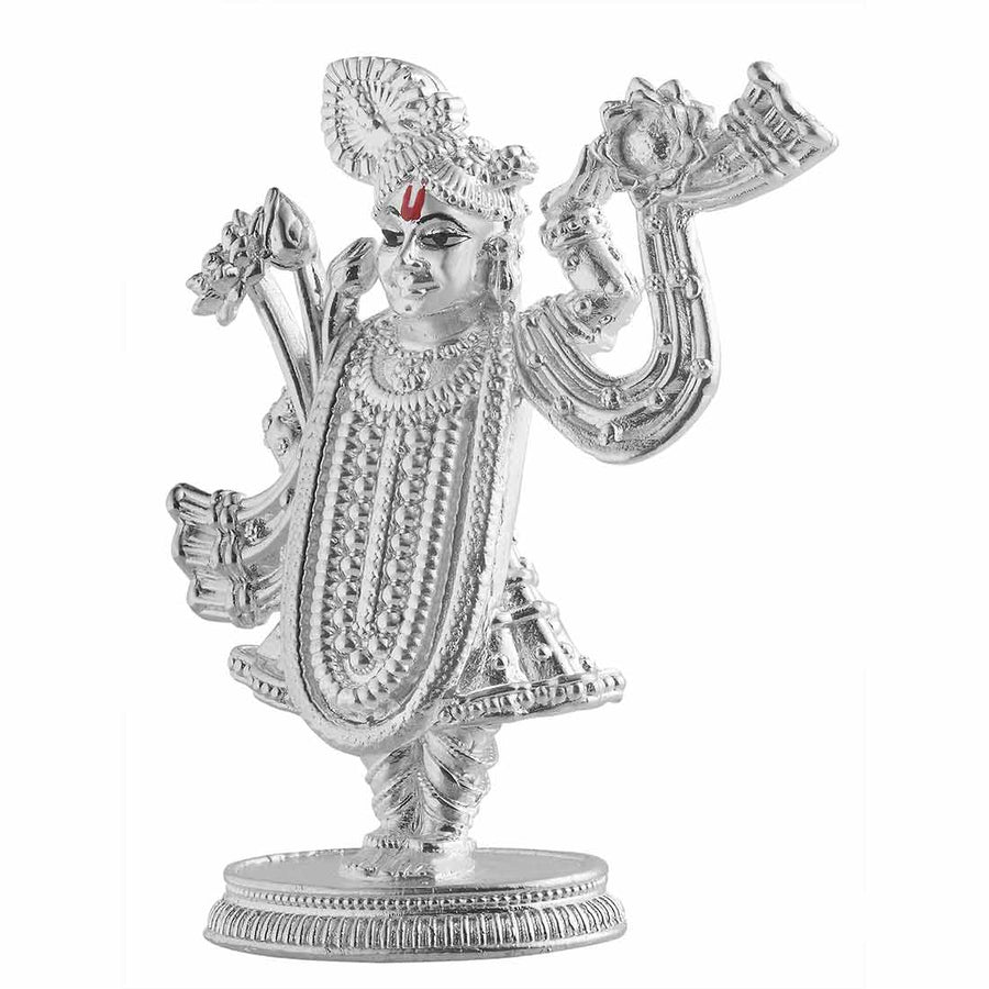 Shreenathji Of Nathdwara Temple Idol Pure Silver 990 ~ CaratCafe ...