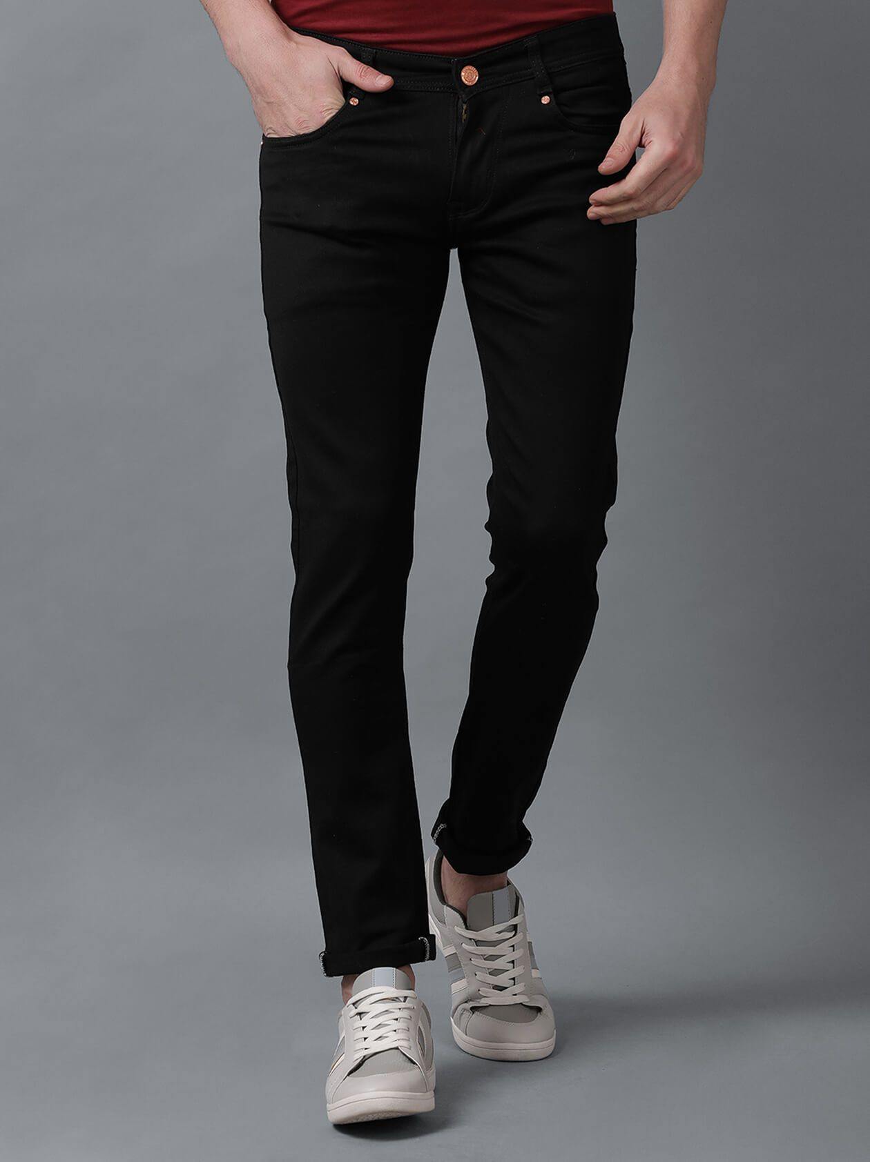 Black Denim Slim Fit Jeans for Men – G O O S E B E R Y®