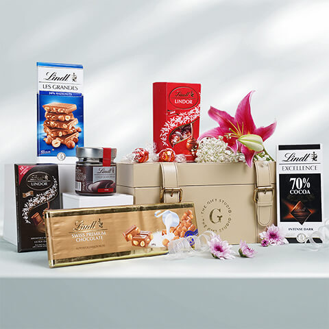 Premium chocolate gift hamper basket