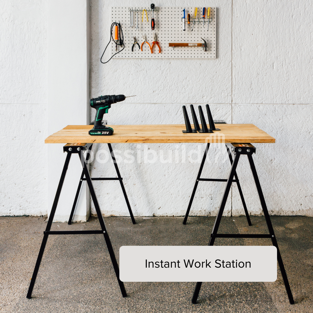 Sawhorse Concrete Table 120 Ver.2