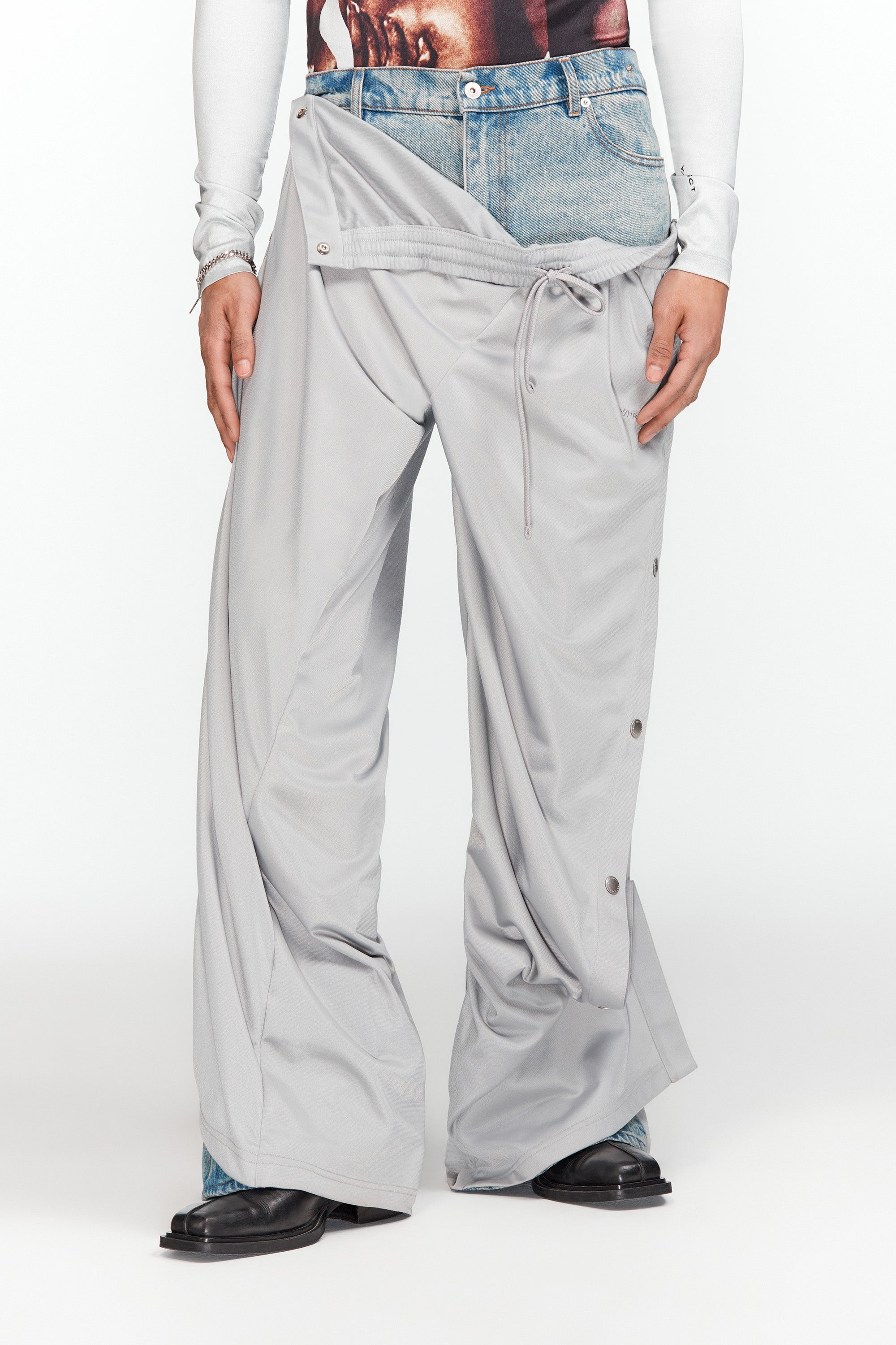 Buy Blue Denim Track Pants for Women by GO COLORS Online | Ajio.com
