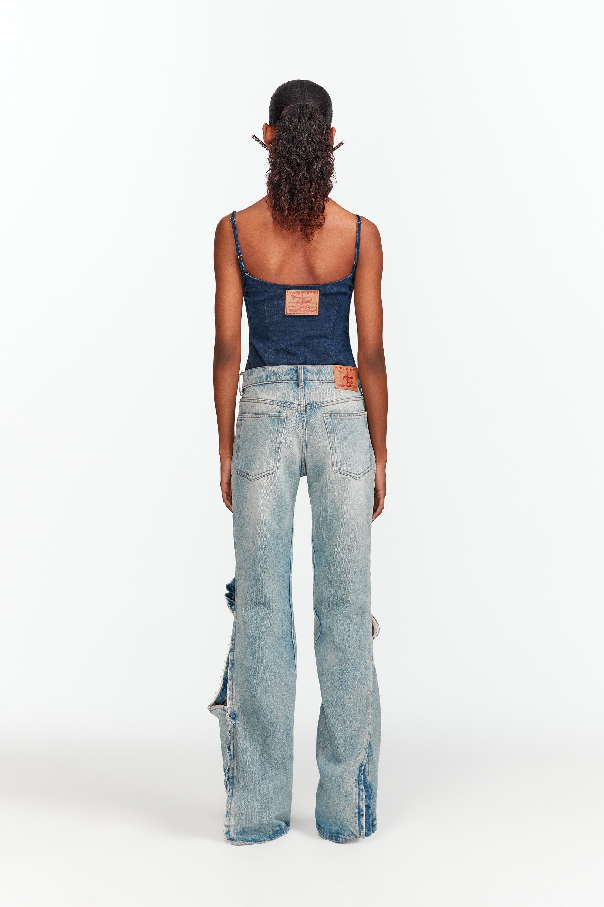 High-rise flared jeans in blue - Y Project
