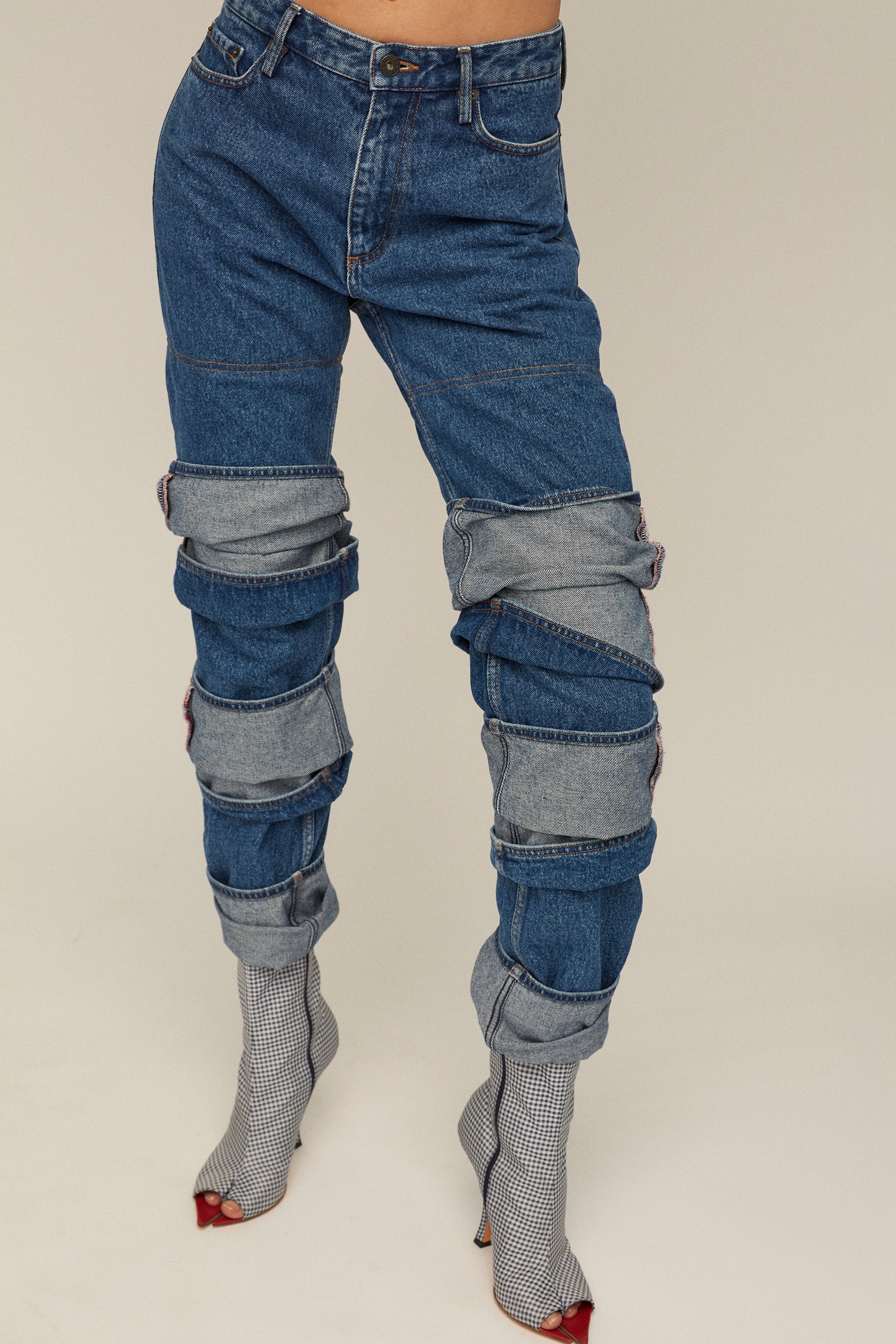 Classic Multi Cuff Jean Navy