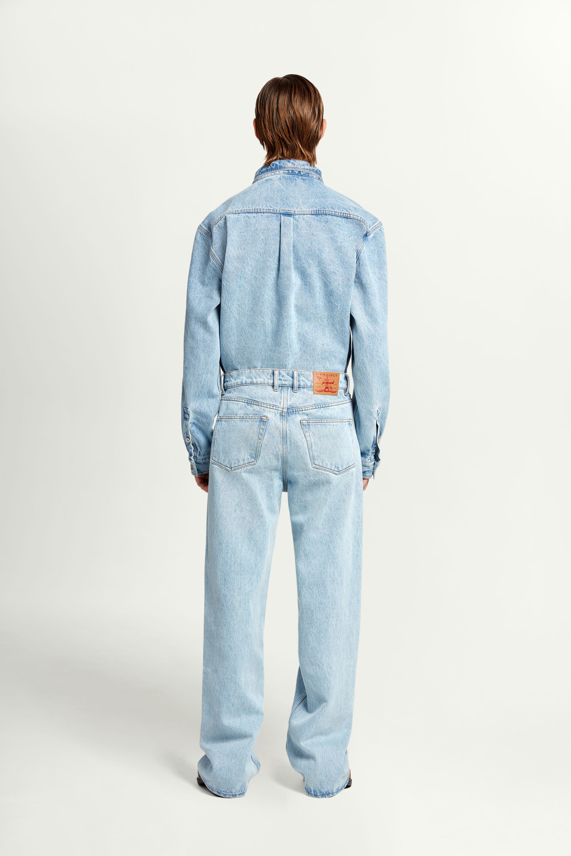 Yproject 22aw Pinched Logo denim-