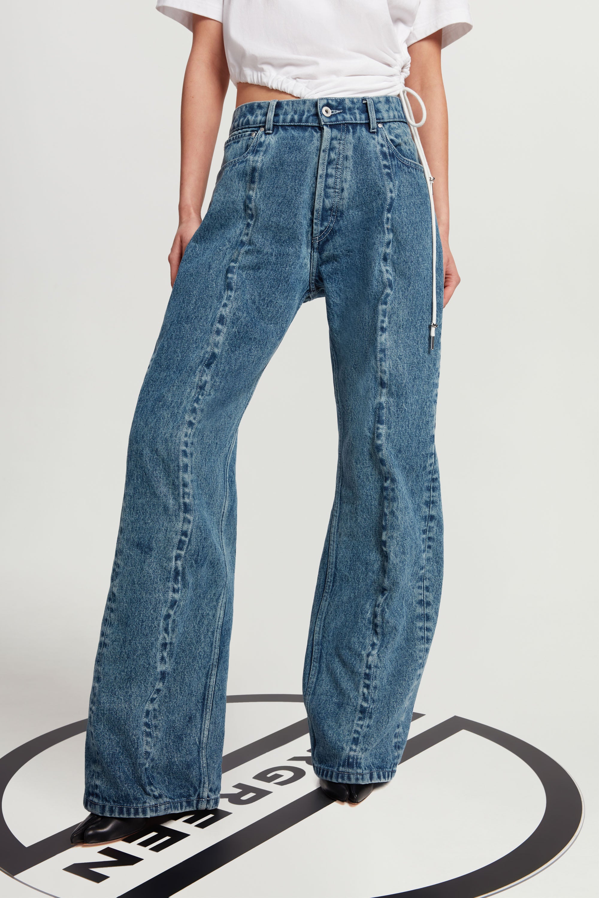 最新作 y/project Y/Project denim Classic Jeans pants Jeans Navy ...