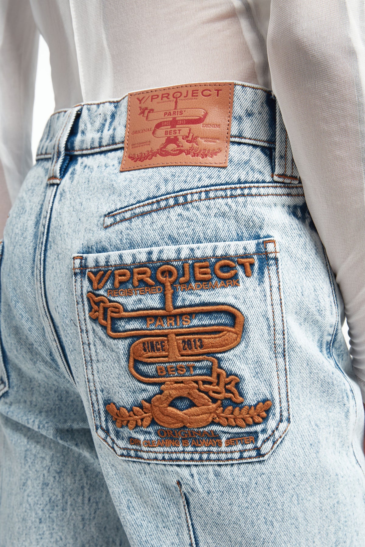 Y/PROJECT Double waistband jeans ( waist 33cm)