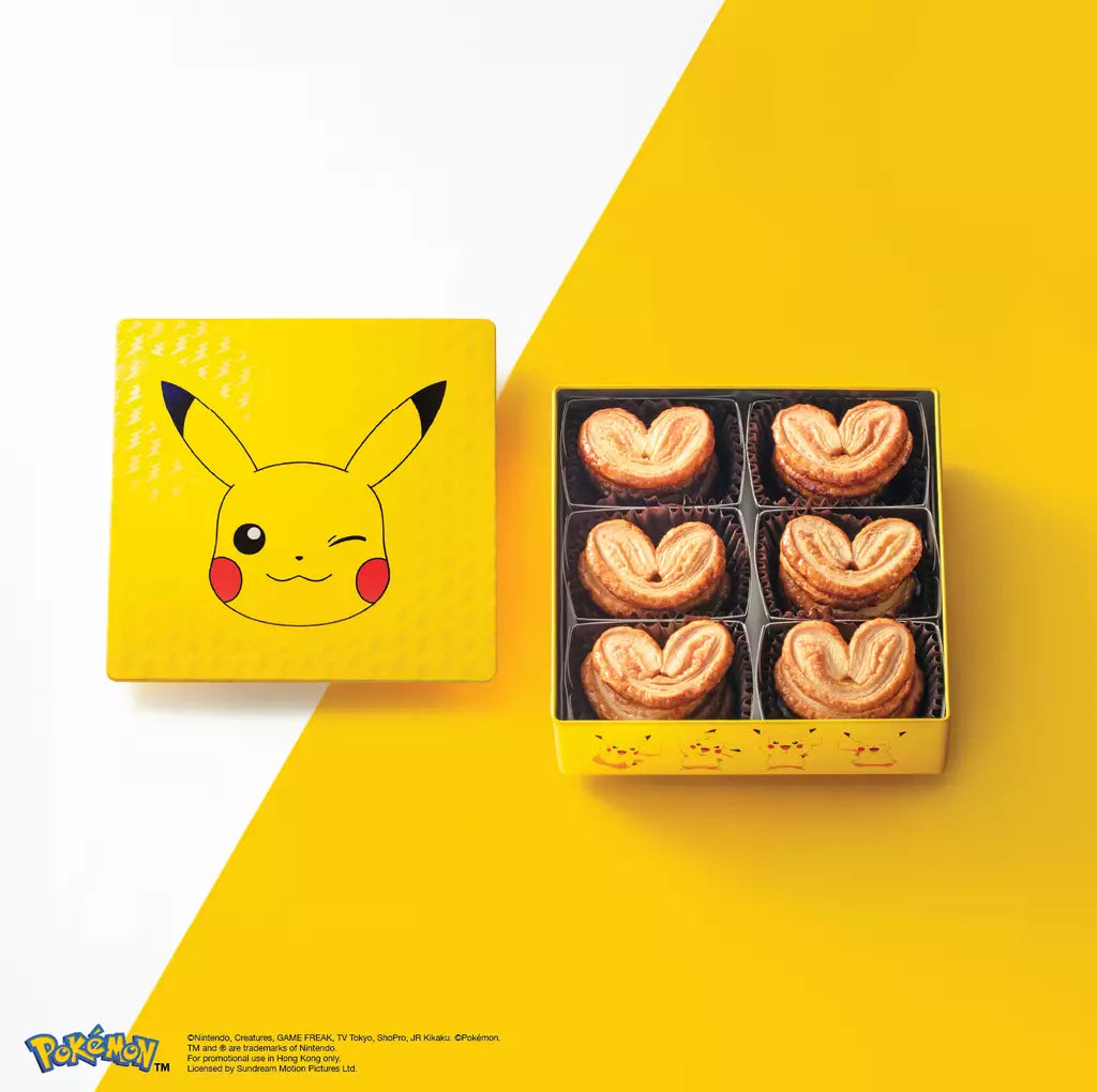 Pokémon特別版蝴蝶酥禮盒包括: Pokémon 經典蝴蝶酥禮盒、一套6個Pikachu利是封、及專屬紙袋