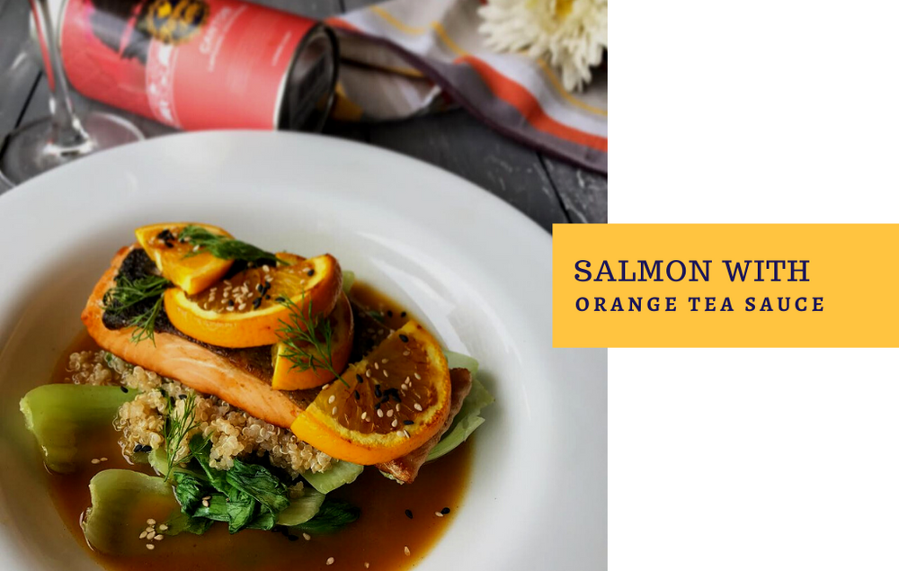 Salmon With Orange Canton Tea Sauce – Karma Kettle Teas