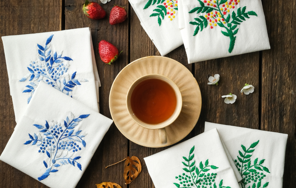 Hand Embroidered Tea Towels