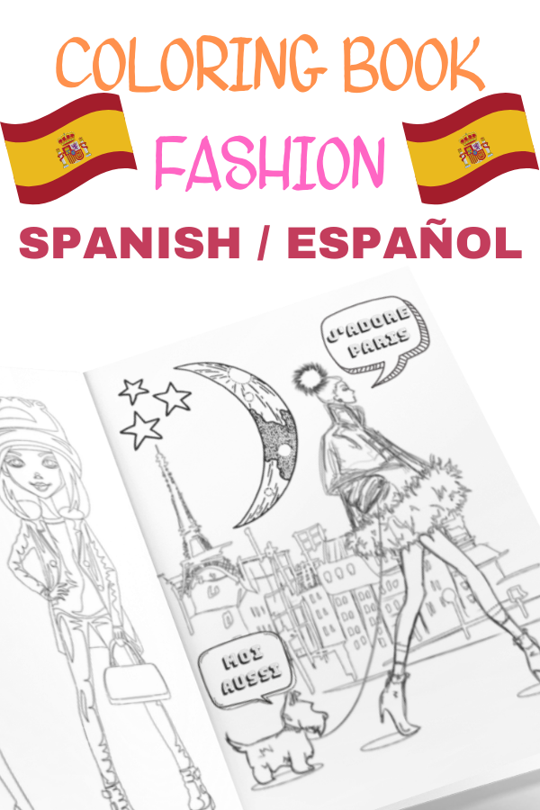 Download Fashion Coloring Book For Girls Spanish Libro De Colorear Sobre El T My Kdp Interiors