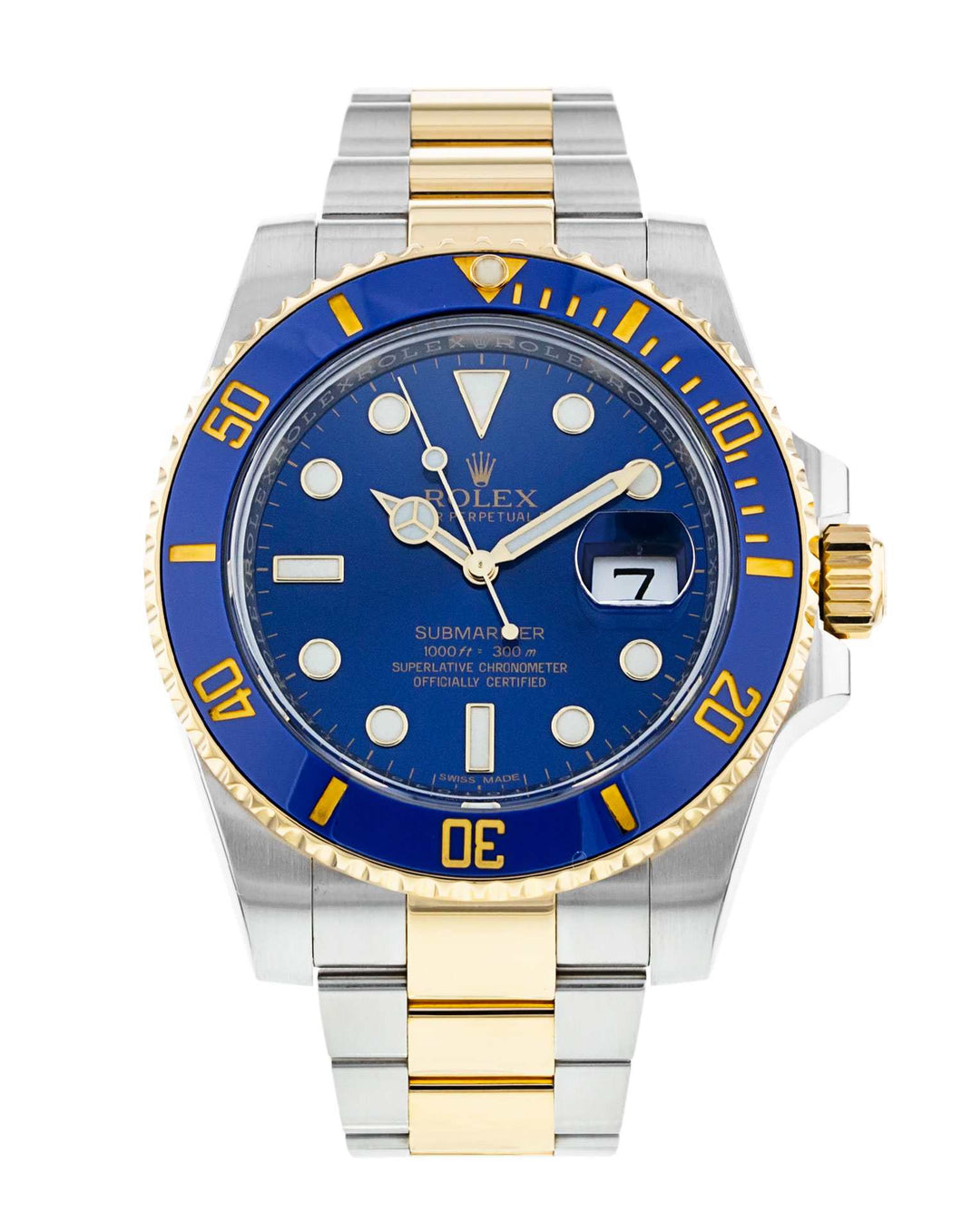 rolex submariner bi metal blue