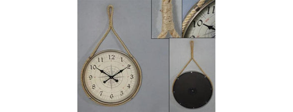 BESP-OAK Rope Hanging Compass Clock