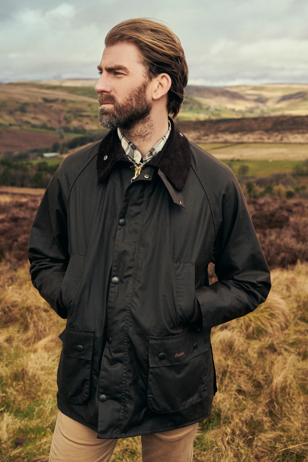 barbour weldon waxed cotton jacket