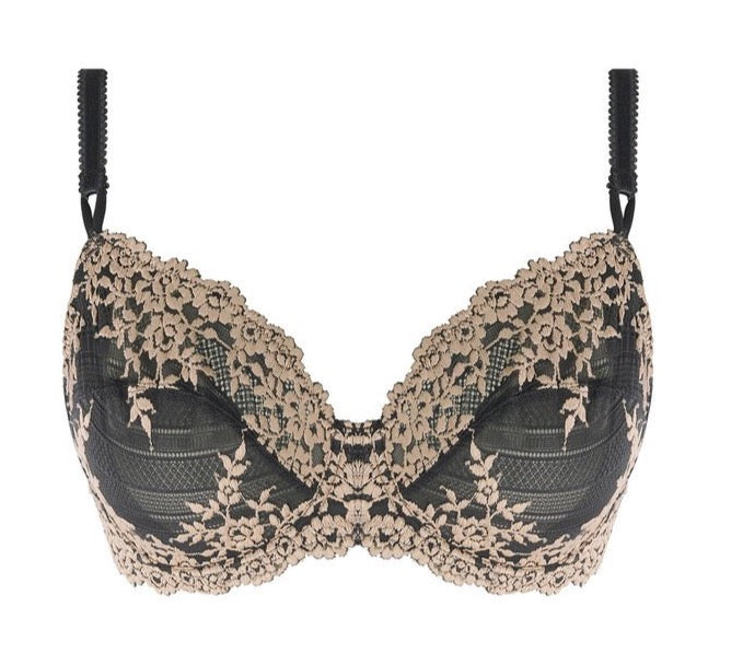 Wacoal Embrace Lace Contour Bra - Pastel Parchment/ Blue Multi