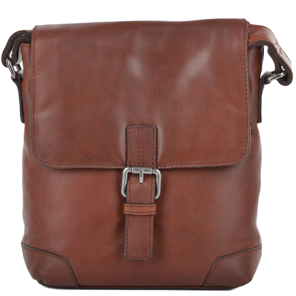 Ashwood Leather Stratford Milled Vt Medium A4 Body Bag in Brown