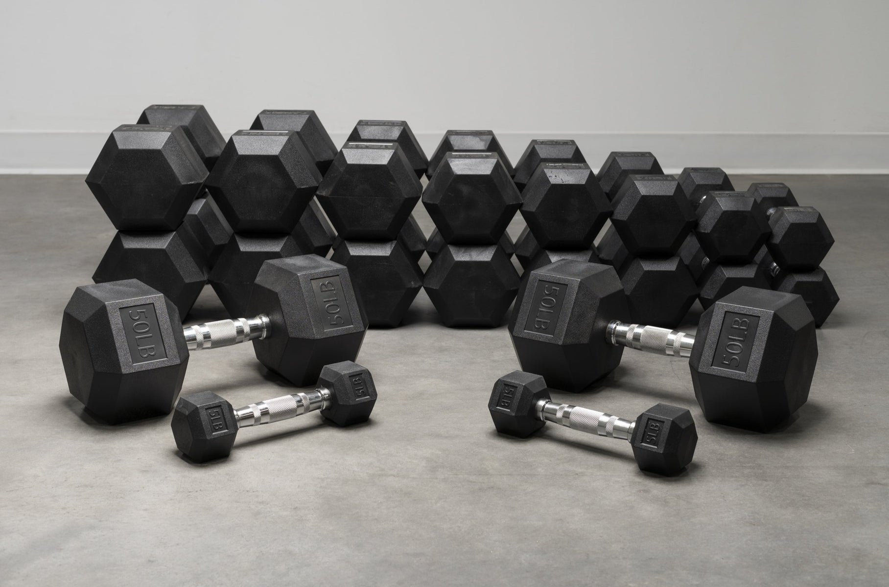 Rubber Hex Dumbbell Sets